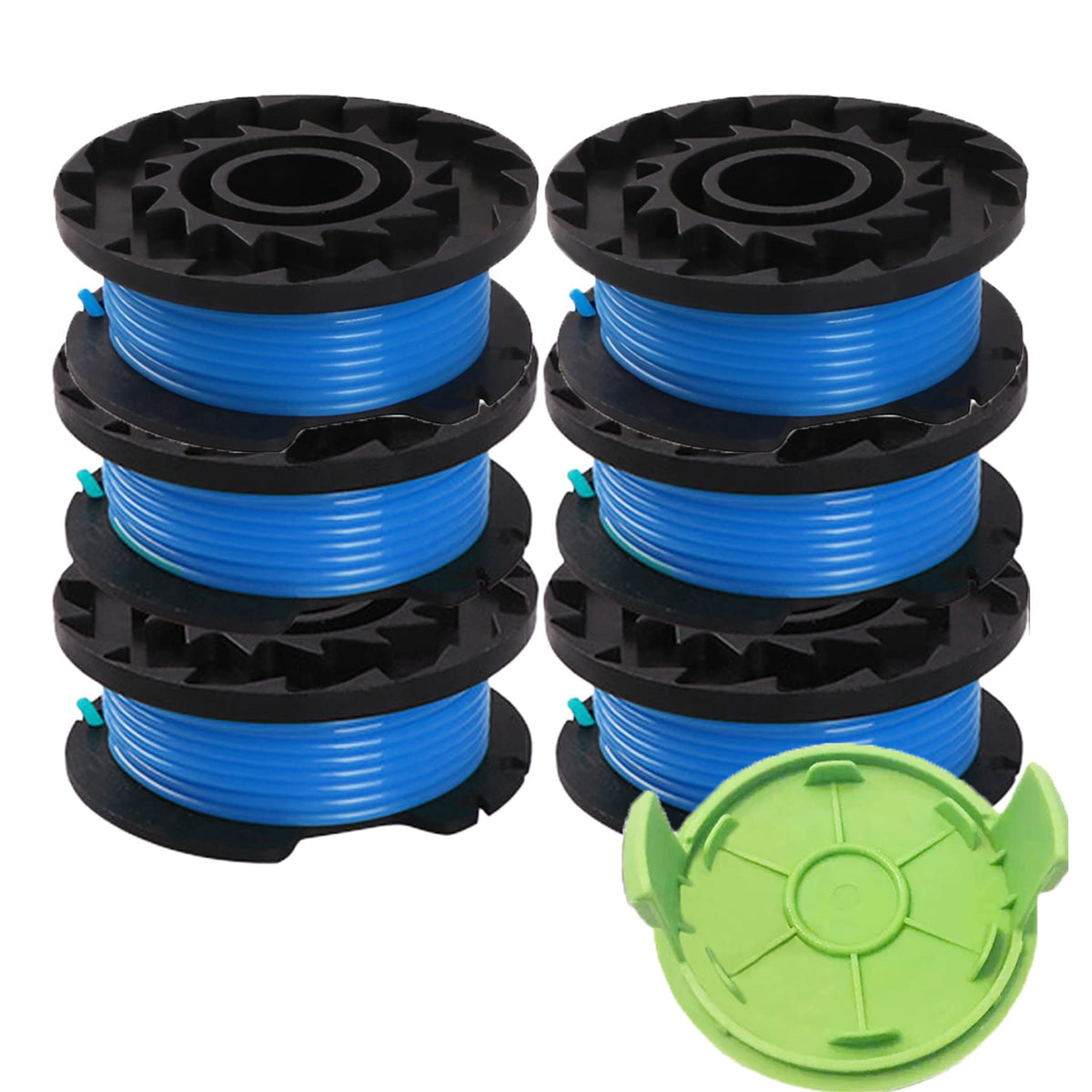 GTTYD JoyColy 6-pack weed eater spool with auto-feed for quick yard maintenance.