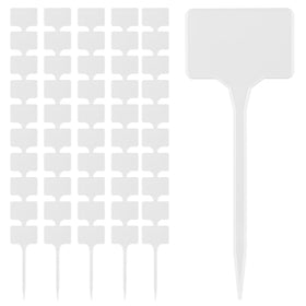 Gtziqa 50-pcs plastic plant labels for outdoor gardens offer waterproof, long-lasting labeling.