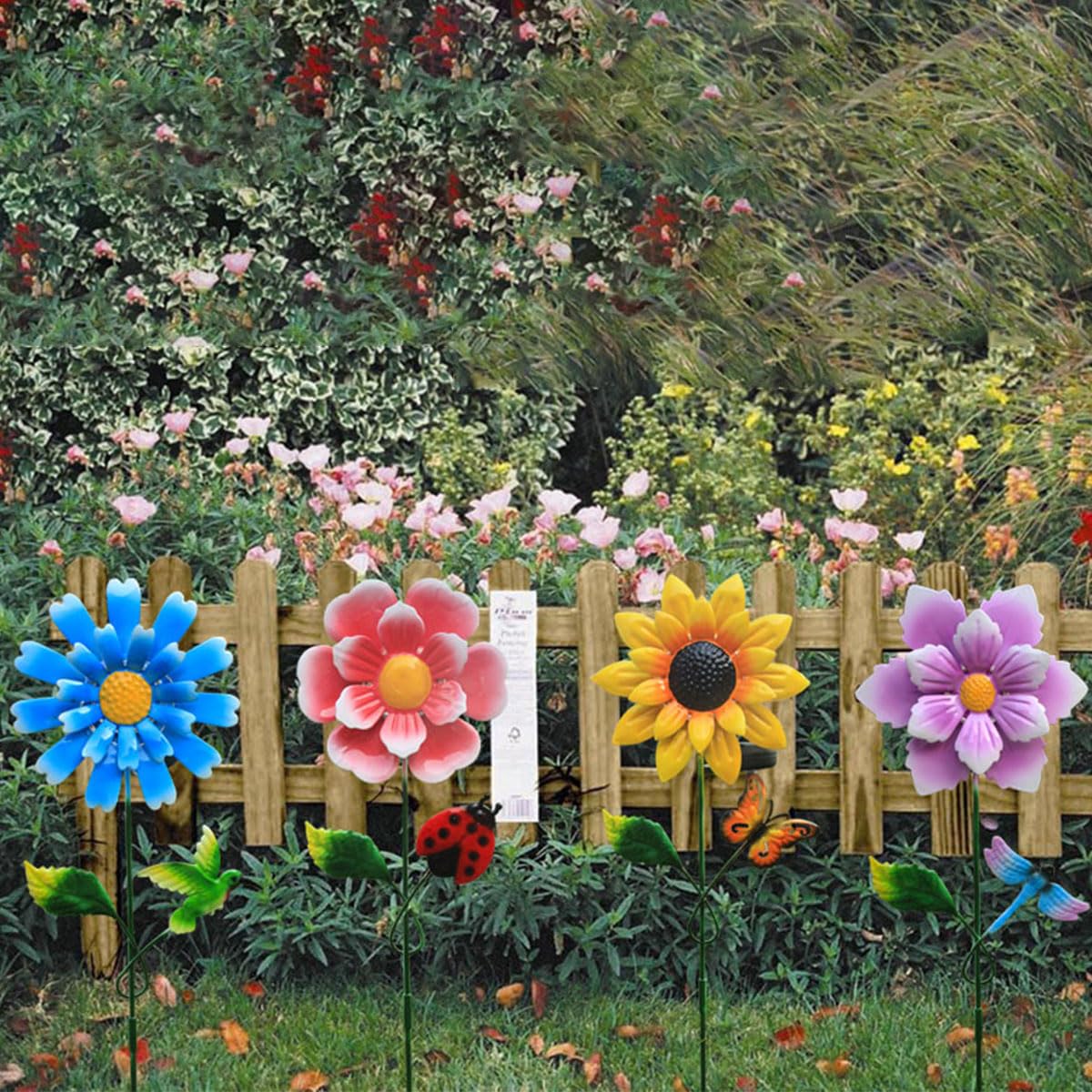 GUANFU diverse insect accents on stakes enhance outdoor scenes