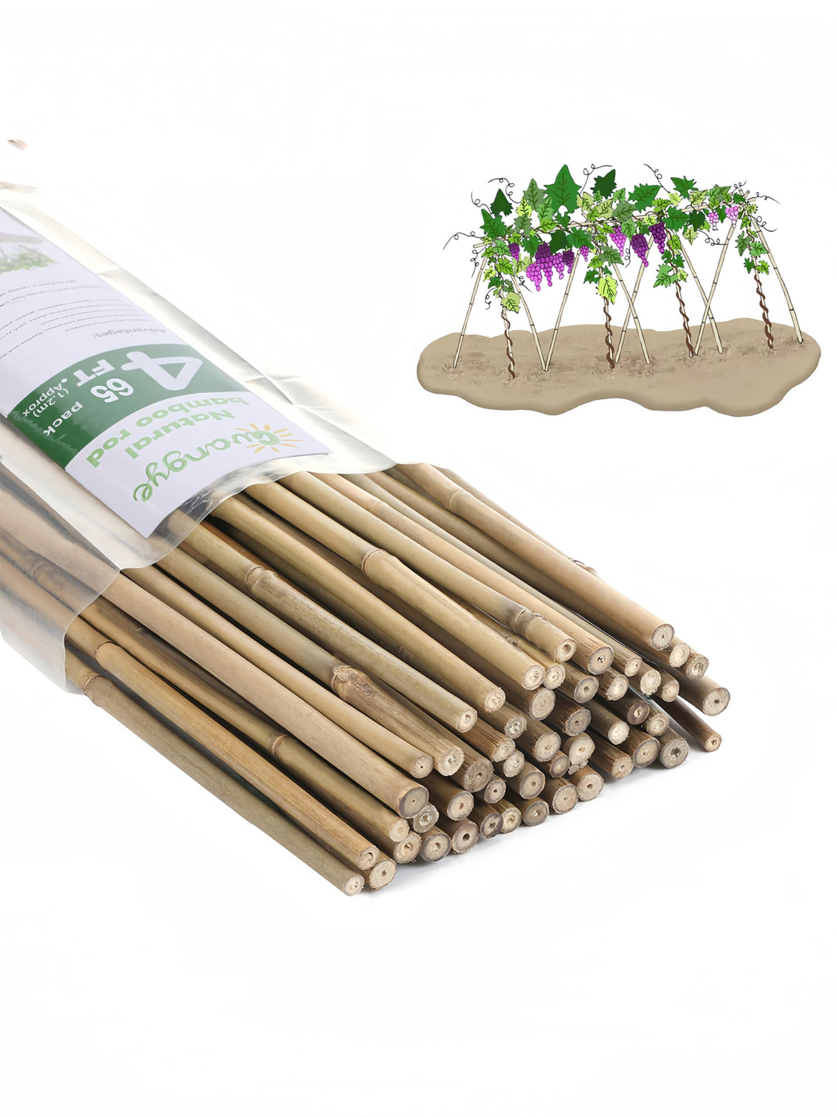 GUANGYE plant bamboo post 4ft for sturdy garden support in outdoor beds