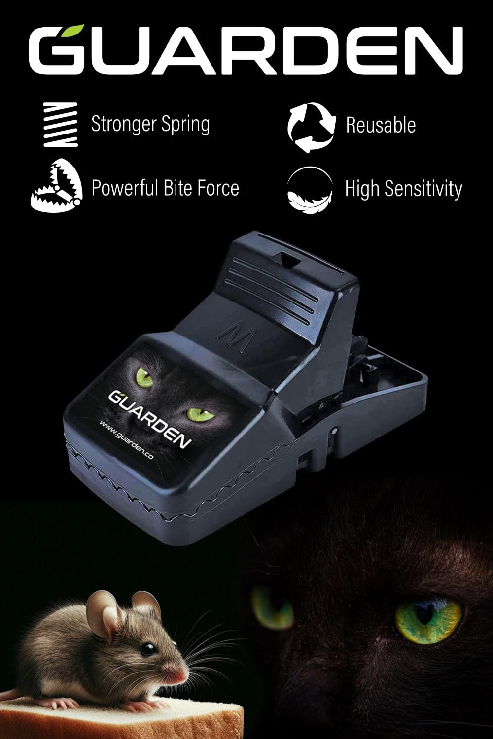 Guarden traps perform well in barns, yards, and outdoor spaces