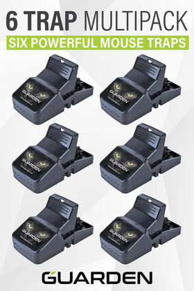 Guarden trap set on flat surface for reliable triggering