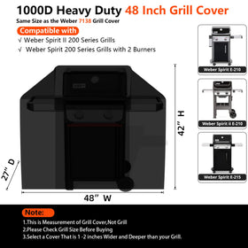 GuardKove 1000D thickened fabric grill cover emphasizes durability for outdoor grilling