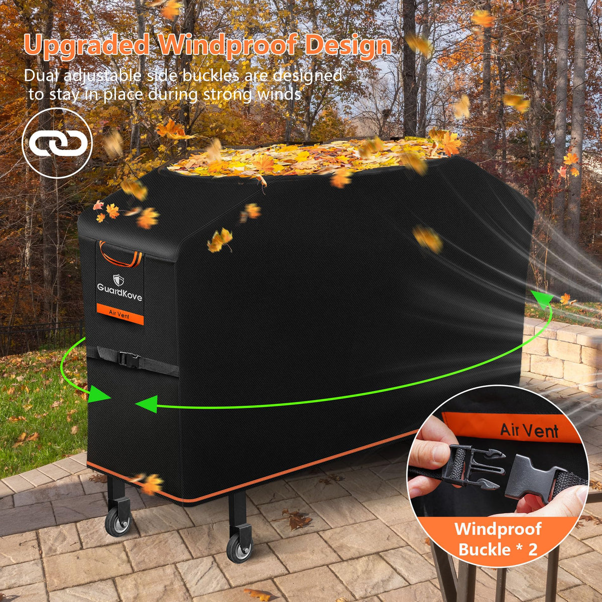 Side vents and reinforced handles aid lifting and moisture control