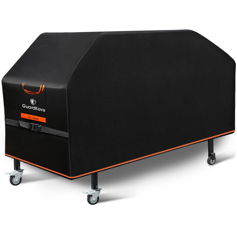 GuardKove griddle cover front view protecting the grill with tear-resistant 1000D fabric