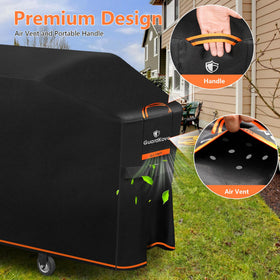 Orange-accent GuardKove design adds a modern look to outdoor setup.