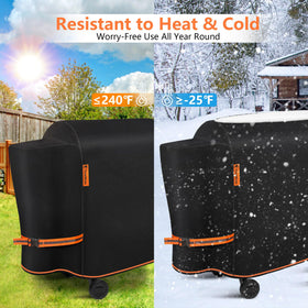 GuardKove orange accent adds modern appeal to grills.