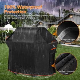 GuardKove waterproof outer layer with PVC lining shields grill
