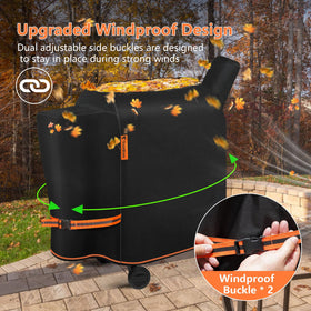 GuardKove wind buckle system keeps cover in place in wind.