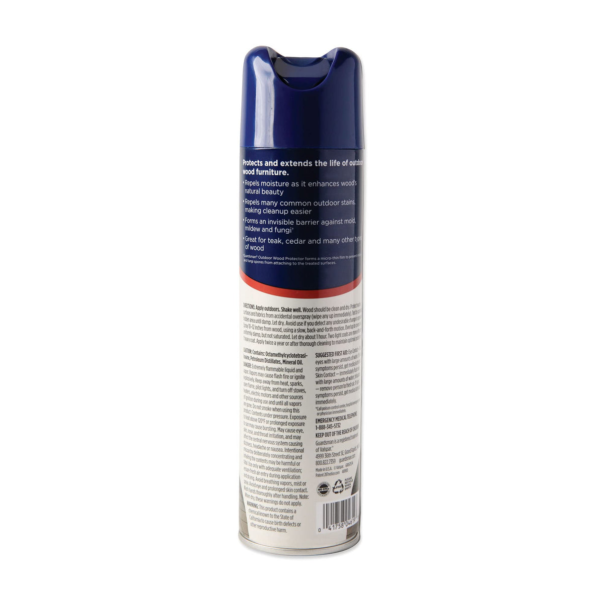 Guardsman Weather Defense application showing micro-thin barrier against mold and mildew on wood.