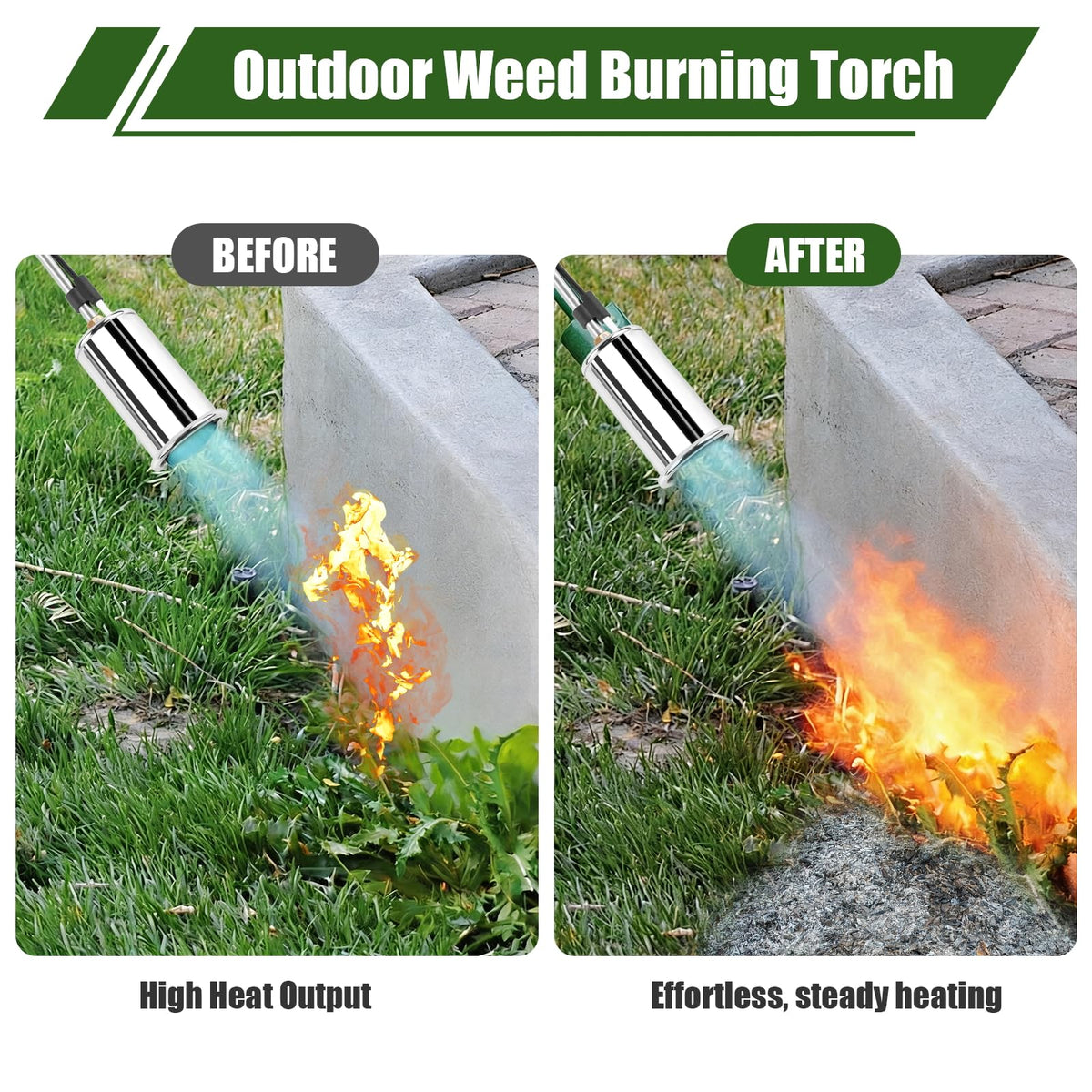 GudeKeen propane torch detachable-handle shown for safe extended use.