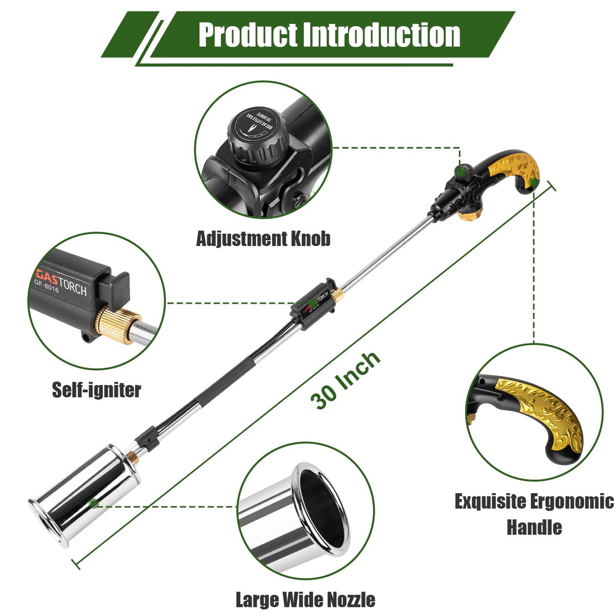 GudeKeen weed-burner-heavy-duty-design for rugged outdoor weed removal.