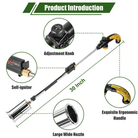 GudeKeen weed-burner-heavy-duty-design for rugged outdoor weed removal.