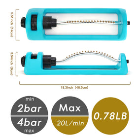 GUDWING sprinkler shows wide reach up to 3600 sq ft for large areas