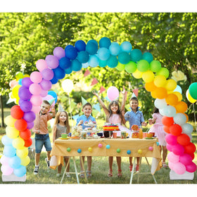 Gueevin wedding display using arch base for a stable setup