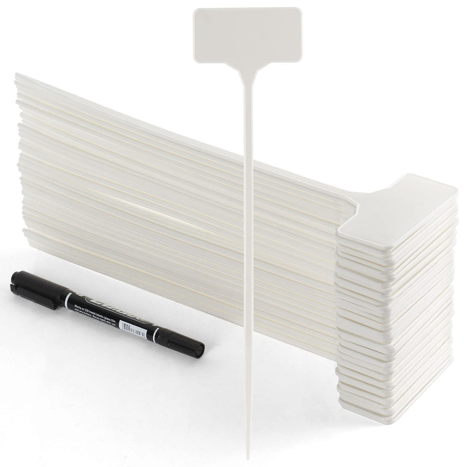 GUFJUCH garden markers 11-inch outdoor labels withstand weather for durable garden organization.