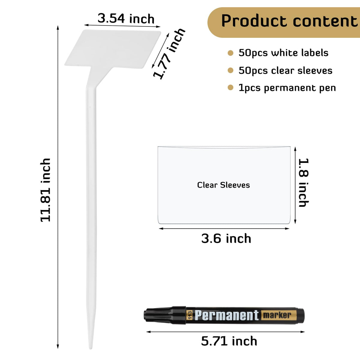 GUFJUCH permanent marker pen included for lasting labeling