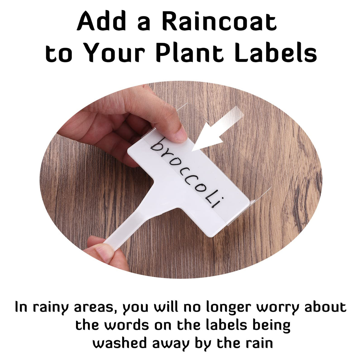 GUFJUCH plastic sleeves protect labels from moisture and fading