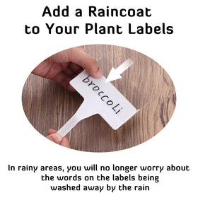 GUFJUCH plastic sleeves protect labels from moisture and fading