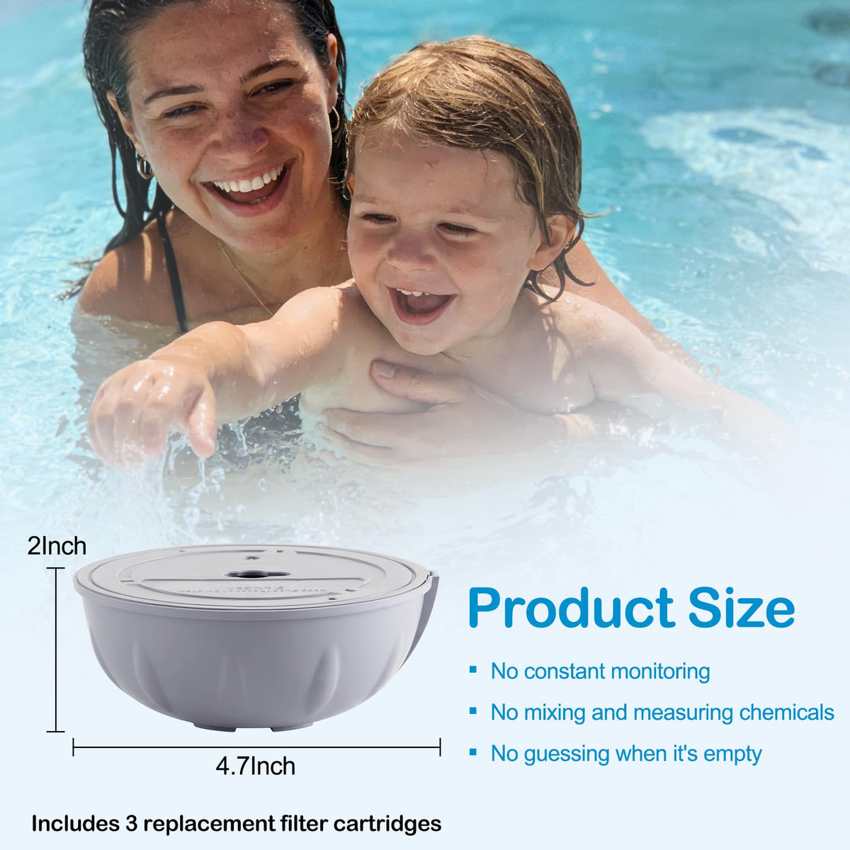 Guforio Frog Ease-compatible cartridge delivers reliable water treatment for floating systems.