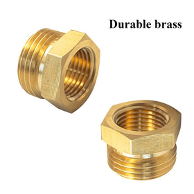 Gugaguga 3/4 GHT to 1/2 NPT adapter shown for fit.