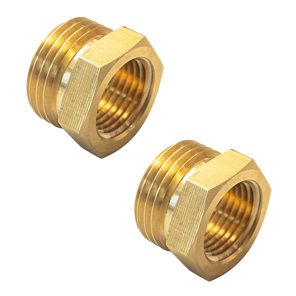Gugaguga 57480-1208 brass hose fitting for durable outdoor connections.