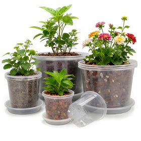 GUGEMEI clear nursery pot 4-inch with drainage for seedlings and small plants