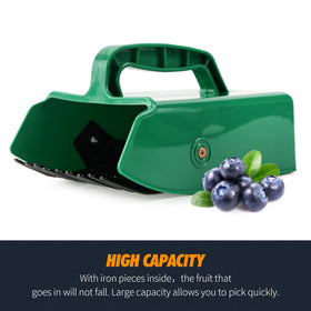 GUGULUZA blueberry scoop with ergonomic handle for comfortable harvesting.