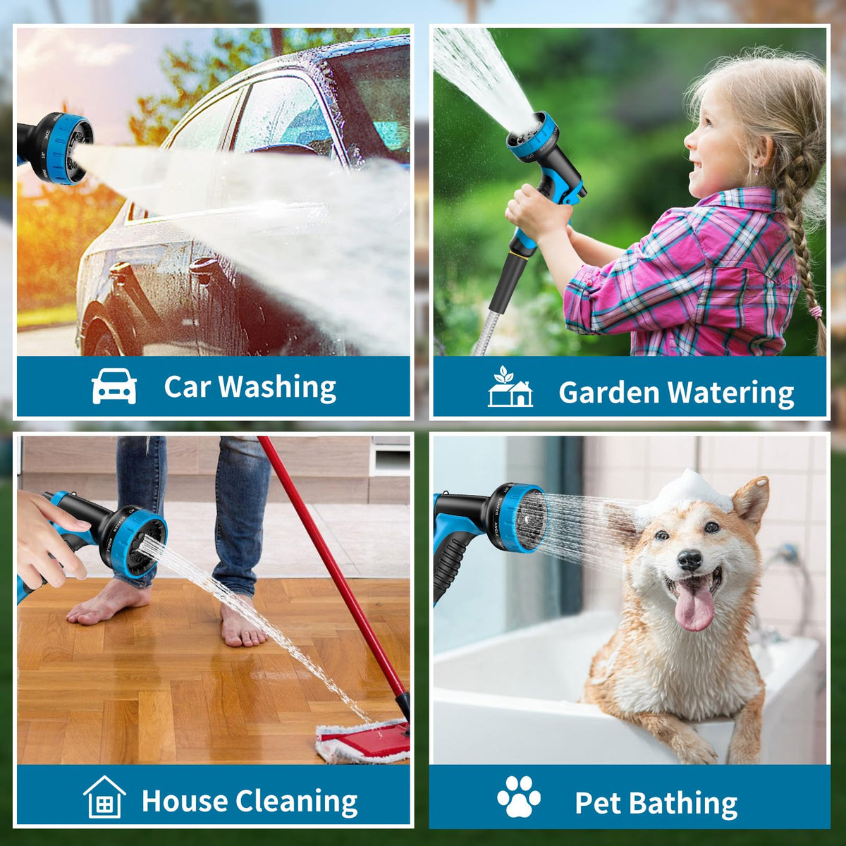GUHUS versatile hose for garden, car washing, and cleaning tasks