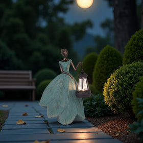 Guichifun night-lit fairy garden statue provides ambient evening glow