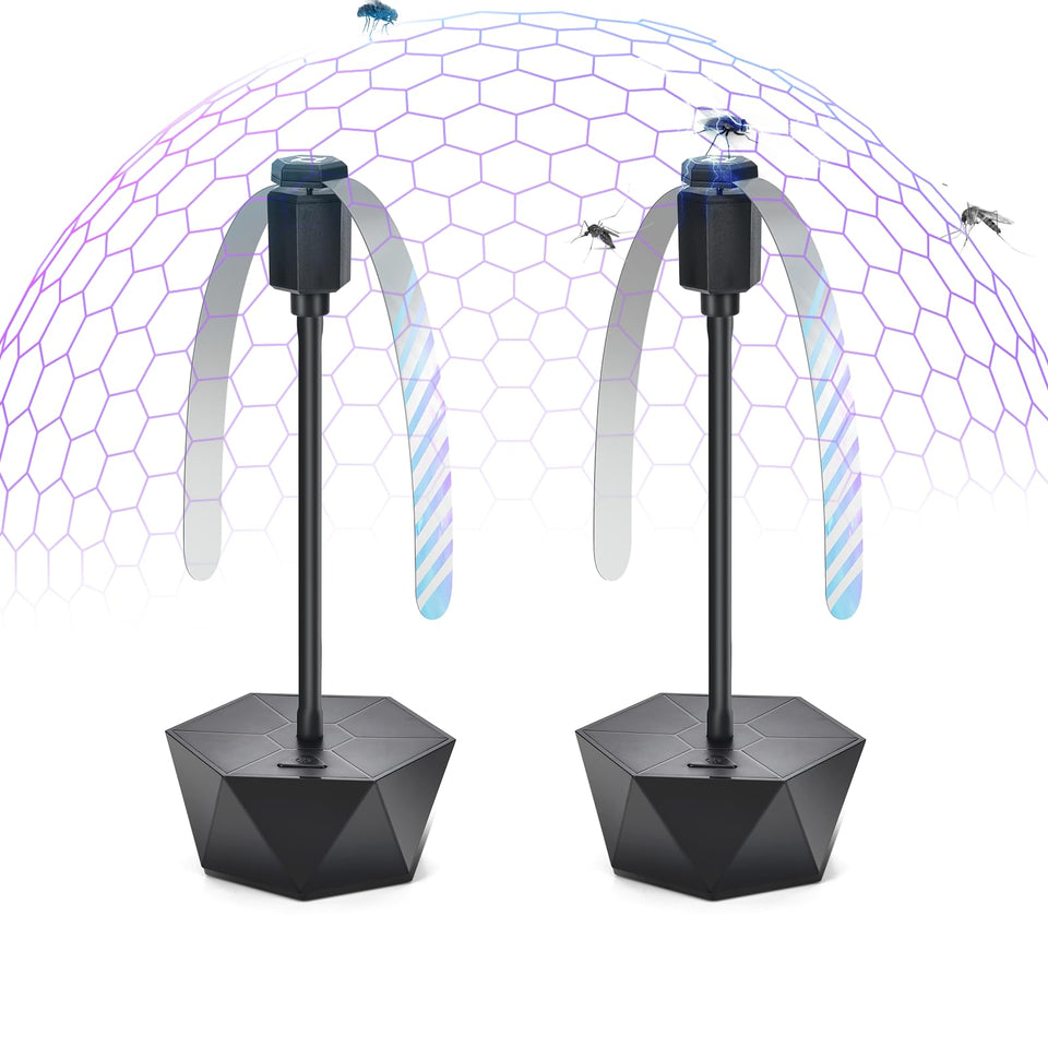 GUIDOT fly bug fan on a table top keeps meals safe from flies