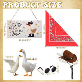 Guiqulai red bandana on goose adds festive flair