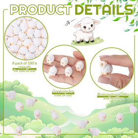 Guiqulai white sheep figurine with hand-painted details for décor.
