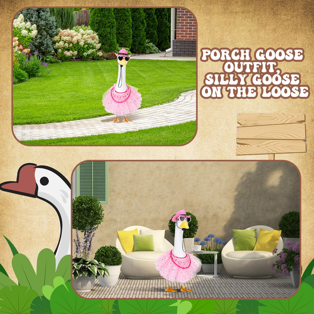 Guiqulai necklaces for goose accessories elevate festive costumes.