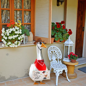 Guiqulai outdoor porch goose decor setup