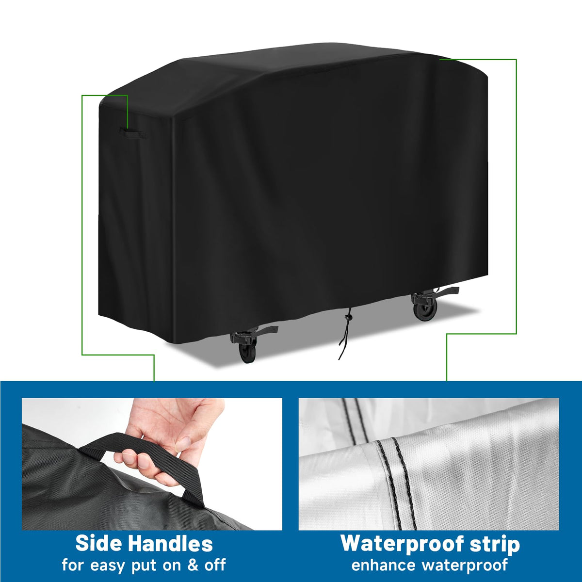 Guisong 72 inch all season grill cover protecting outdoor cooking setup