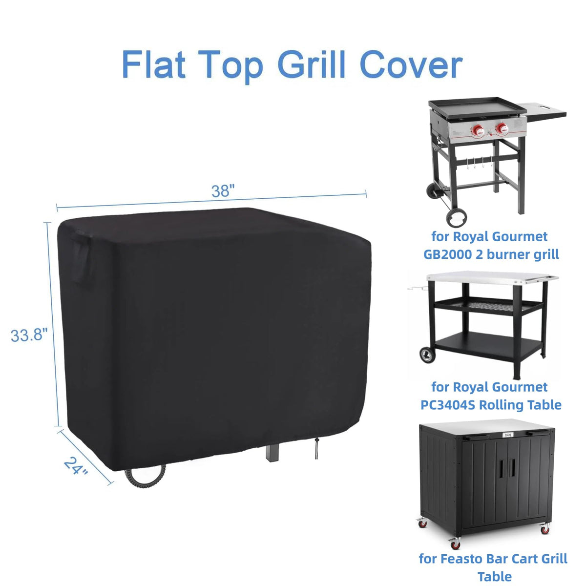 Guisong compatible with Royal Goumet rolling dining table and Feasto grill table.