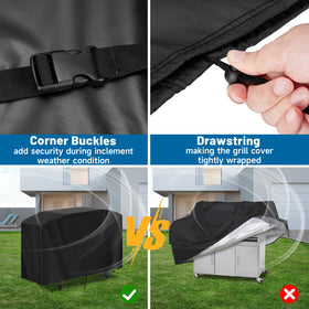 Guisong flat top grill cover side handles for easy installation and removal