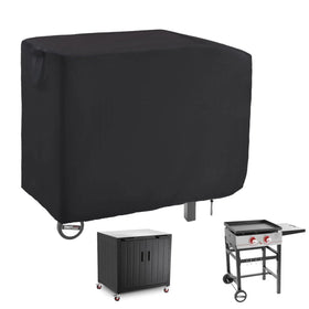 Guisong flat top grill cover on Royal Goumet 2 burner protects from weather.