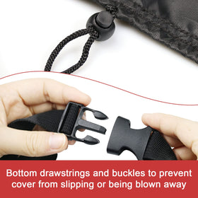 Guisong bottom drawstring and buckles tighten to resist wind.