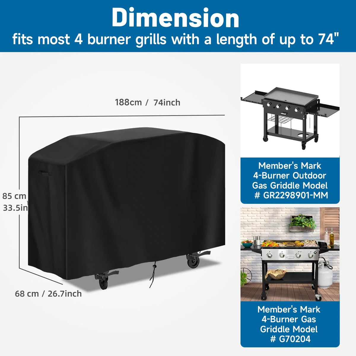 Guisong heavy duty waterproof oxford fabric protecting the grill from weather