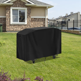 Guisong 72 inch grill cover shown on outdoor cooking station ready for use