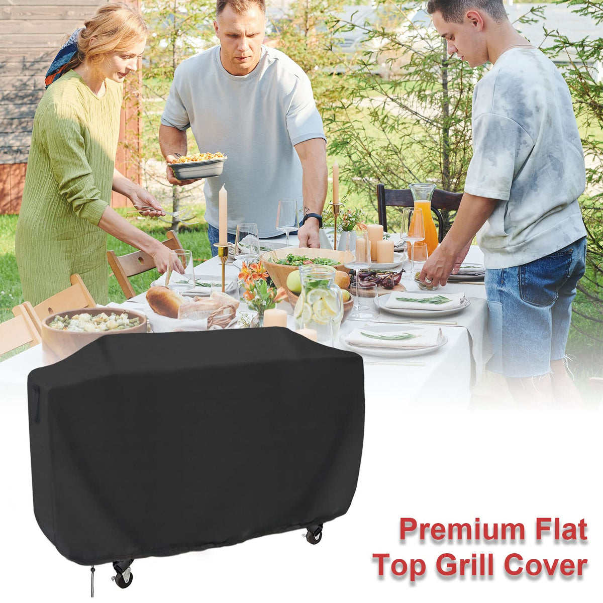 Guisong premium oxford fabric protects the grill from wear.