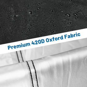 Guisong wind resistant cover with bottom drawstring securing the grill