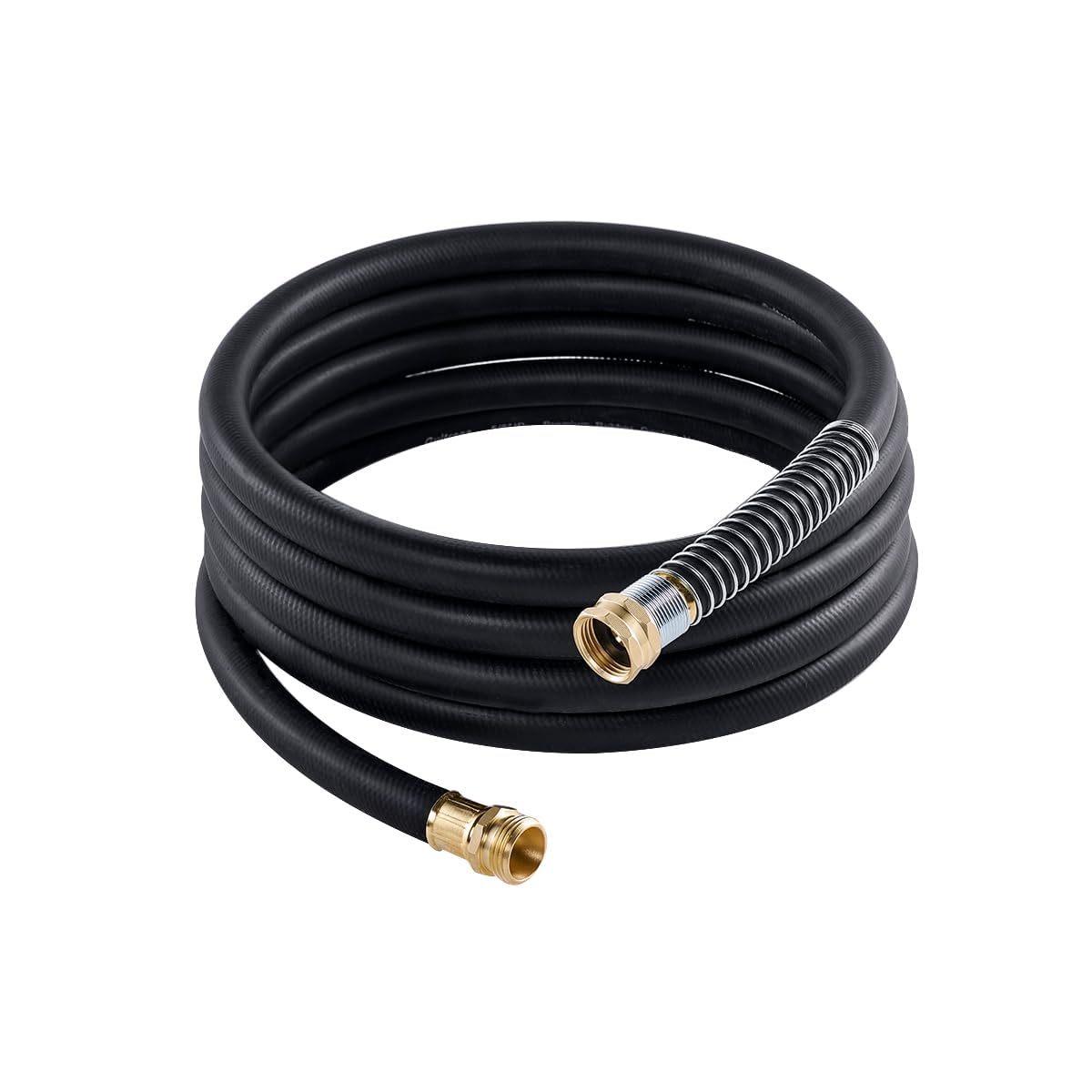 Guitrees Leader garden hose 15ft 3/4in black brass fittings for dependable watering tasks.