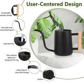 GUKJOB plant watering can 35oz capacity ideal for small plants and light watering.