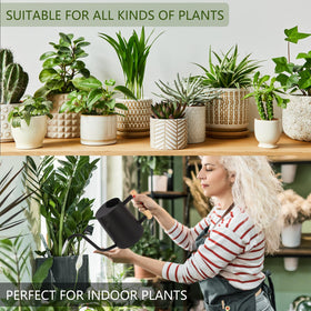 GUKJOB plant watering can wooden handle provides a comfortable grip during use.
