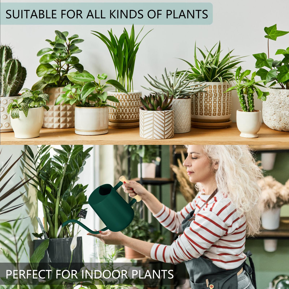 GUKJOB 35 oz capacity ideal for small indoor plants and quick sessions.
