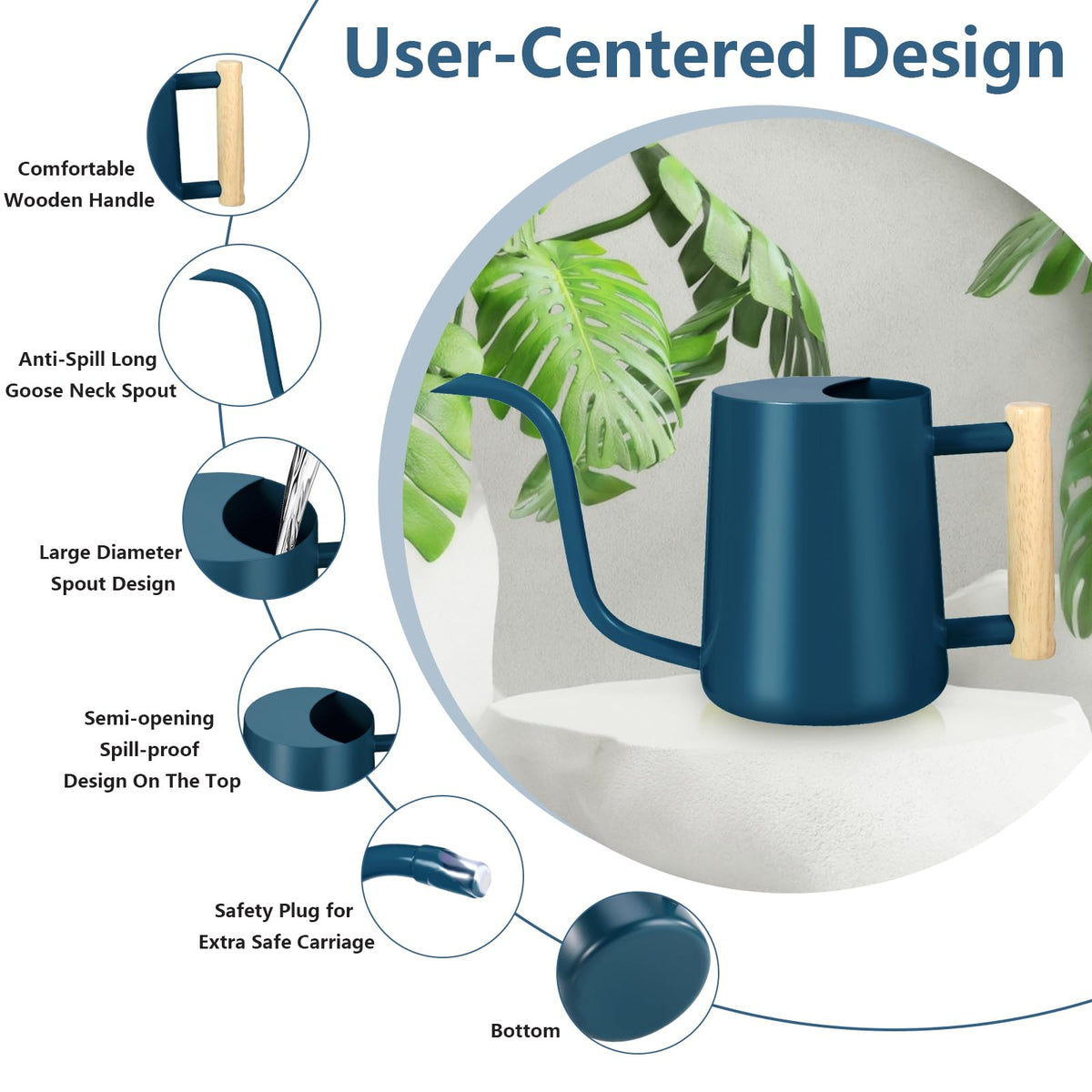 GUKJOB indoor-use watering can ideal for table plants and bonsai
