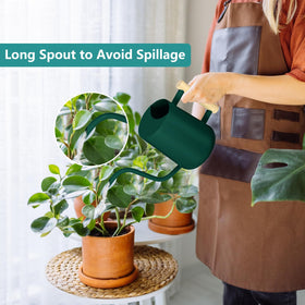 GUKJOB watering can wooden handle provides a comfortable, sturdy grip.